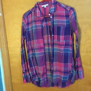 American eagle plaid button up shirt